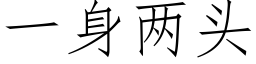 一身兩頭 (仿宋矢量字庫)