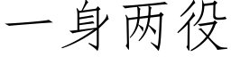 一身两役 (仿宋矢量字库)