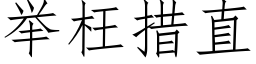 舉枉措直 (仿宋矢量字庫)