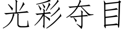 光彩夺目 (仿宋矢量字库)