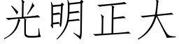 光明正大 (仿宋矢量字庫)