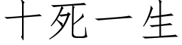 十死一生 (仿宋矢量字库)