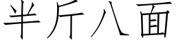 半斤八面 (仿宋矢量字庫)