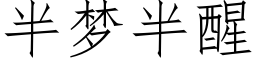 半夢半醒 (仿宋矢量字庫)