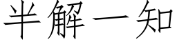 半解一知 (仿宋矢量字库)