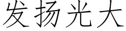 發揚光大 (仿宋矢量字庫)