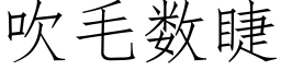 吹毛数睫 (仿宋矢量字库)