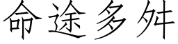 命途多舛 (仿宋矢量字庫)