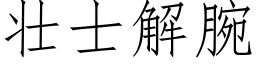 壯士解腕 (仿宋矢量字庫)