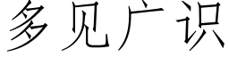 多见广识 (仿宋矢量字库)