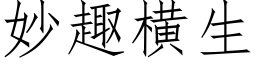 妙趣橫生 (仿宋矢量字庫)