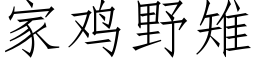 家雞野雉 (仿宋矢量字庫)