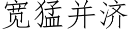 寬猛并濟 (仿宋矢量字庫)