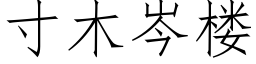 寸木岑樓 (仿宋矢量字庫)