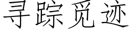 尋蹤覓迹 (仿宋矢量字庫)