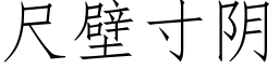 尺壁寸陰 (仿宋矢量字庫)