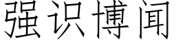 強識博聞 (仿宋矢量字庫)