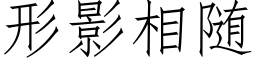 形影相随 (仿宋矢量字庫)