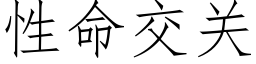 性命交關 (仿宋矢量字庫)