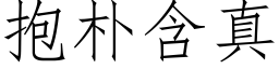 抱樸含真 (仿宋矢量字庫)