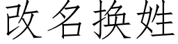 改名换姓 (仿宋矢量字库)