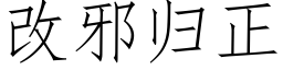 改邪归正 (仿宋矢量字库)