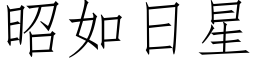 昭如日星 (仿宋矢量字库)