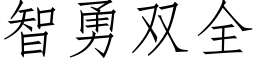 智勇雙全 (仿宋矢量字庫)