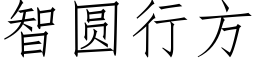 智圓行方 (仿宋矢量字庫)