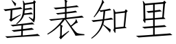 望表知里 (仿宋矢量字库)