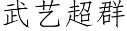 武藝超群 (仿宋矢量字庫)