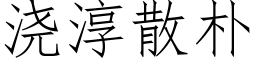 浇淳散朴 (仿宋矢量字库)