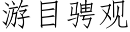 游目骋观 (仿宋矢量字库)