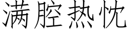 满腔热忱 (仿宋矢量字库)