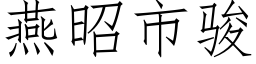 燕昭市駿 (仿宋矢量字庫)