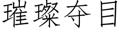 璀璨奪目 (仿宋矢量字庫)