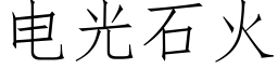 电光石火 (仿宋矢量字库)