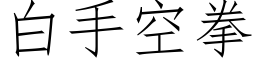 白手空拳 (仿宋矢量字库)