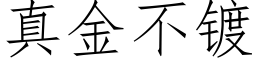 真金不鍍 (仿宋矢量字庫)