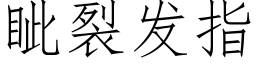 眦裂发指 (仿宋矢量字库)