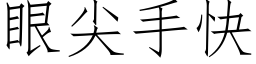 眼尖手快 (仿宋矢量字庫)