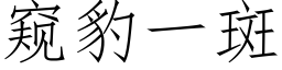 窺豹一斑 (仿宋矢量字庫)