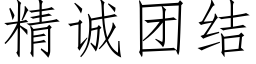 精诚团结 (仿宋矢量字库)