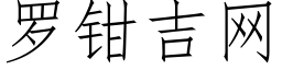 罗钳吉网 (仿宋矢量字库)