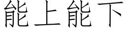 能上能下 (仿宋矢量字庫)