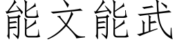 能文能武 (仿宋矢量字庫)