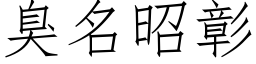 臭名昭彰 (仿宋矢量字庫)