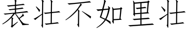 表壮不如里壮 (仿宋矢量字库)