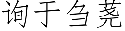 詢于刍荛 (仿宋矢量字庫)