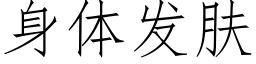 身體發膚 (仿宋矢量字庫)